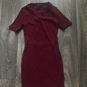 Wine Red Forever 21 Mini Dress